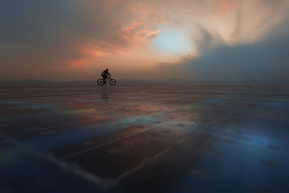 Sunset Reflection Ride by Jure Kravanja — canvas wall art