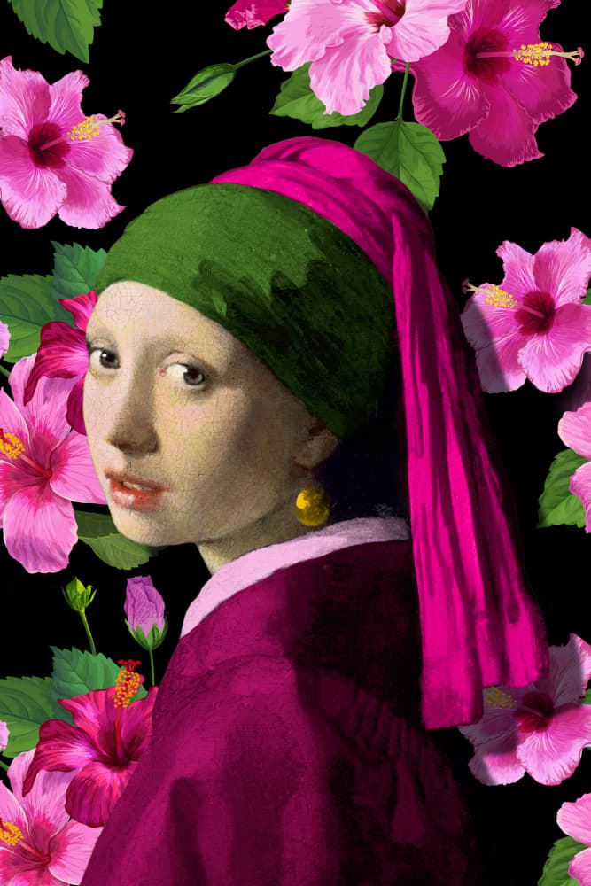 Tropical Girl Portrait by Marja van den Hurk — canvas wall art