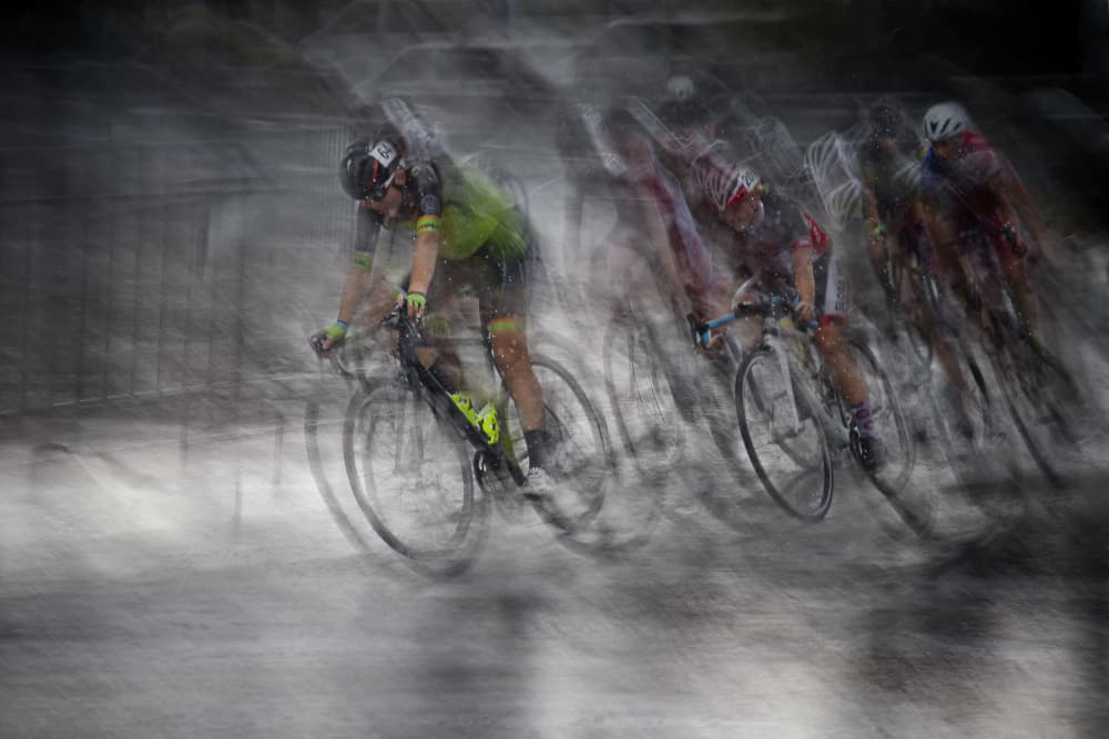 Cyclists in Motion by Milan Malovrh — canvas wall art