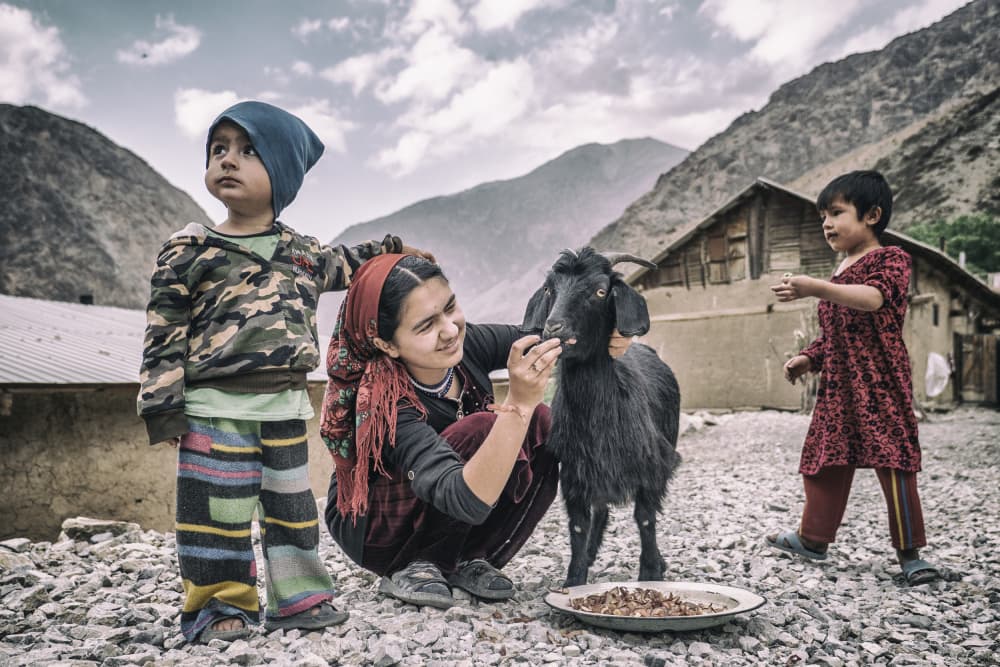 Mountain Village Family by Marcel Rebro — canvas wall art