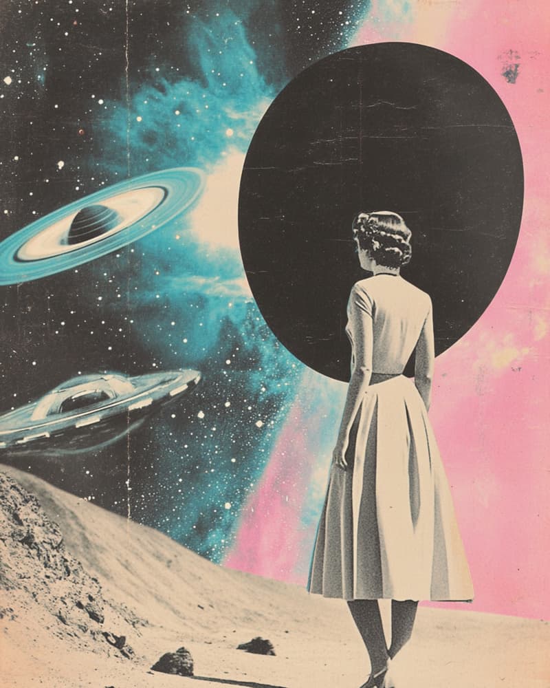 Woman in Cosmic Dream by Samantha Hearn — canvas wall art