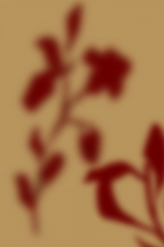 Red Floral Silhouette by THE MIUUS STUDIO — canvas wall art