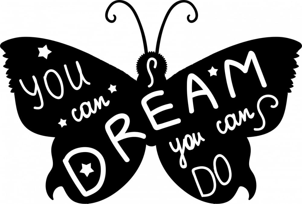 Dream Do Butterfly Quote by Marika Barsrsind β canvas wall art