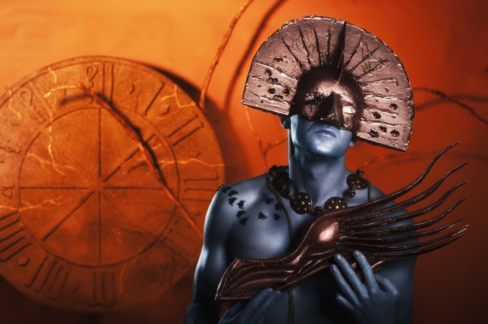 Golden Masked Oracle by Korpan Pavlo — canvas wall art