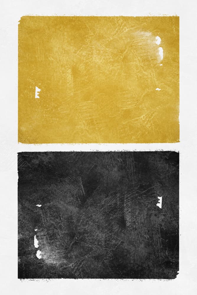 Modern Gold Black Blocks by Ema Paraschiv — canvas wall art
