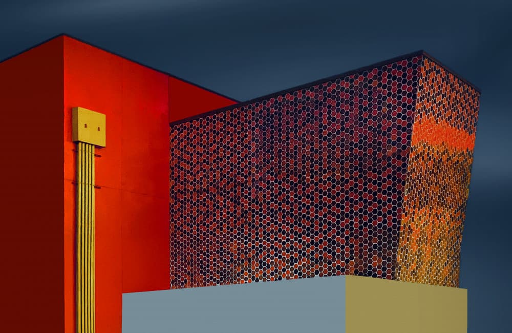 Modern Geometric Facade by Arnon Orbach — canvas wall art