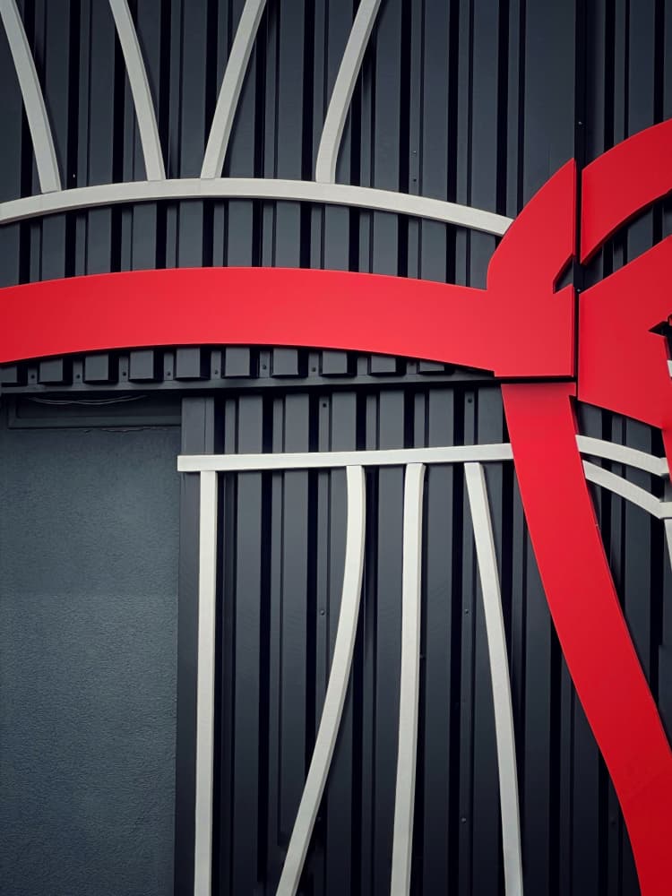 Bold Red Abstraction by Weiwei — canvas wall art