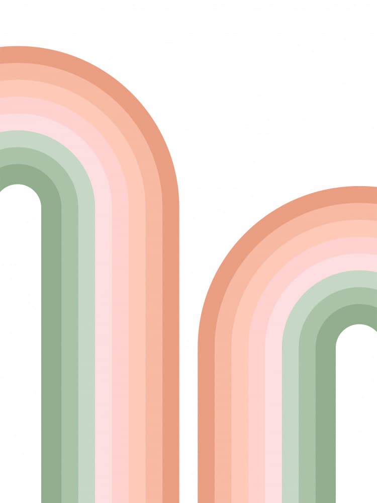 Soft Pastel Arches by Elena Ristova — canvas wall art