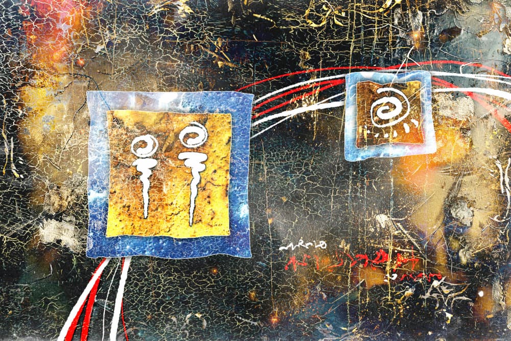 Mystic Symbols Abstract Texture by Rafal Kulik — canvas wall art