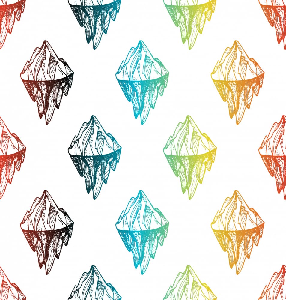 Vibrant Mountain Pattern by Marika Barsrsind β canvas wall art