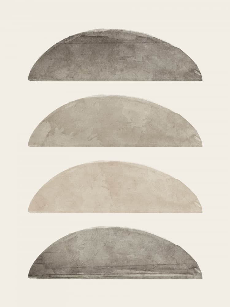 Stacked Neutral Arches by Ema Paraschiv — canvas wall art