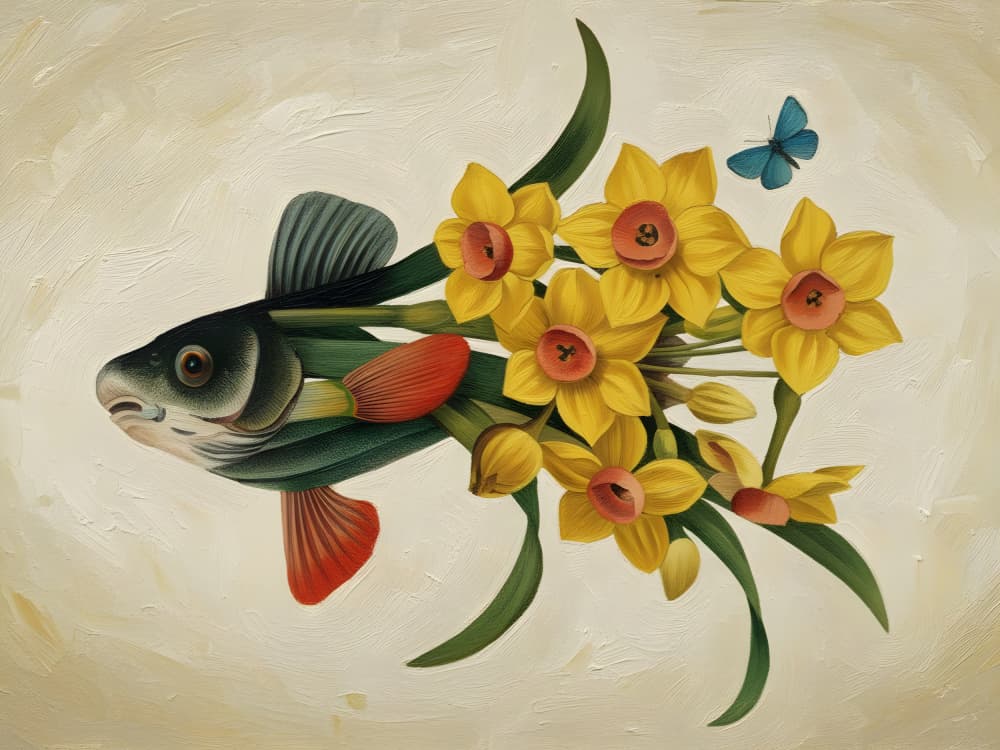 Spring Fish Fantasy by HUGO — canvas wall art