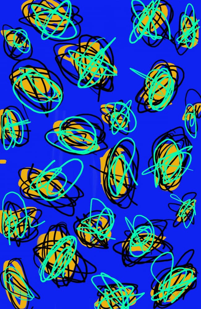 Vibrant Abstract Doodles by Olea Huuska — canvas wall art