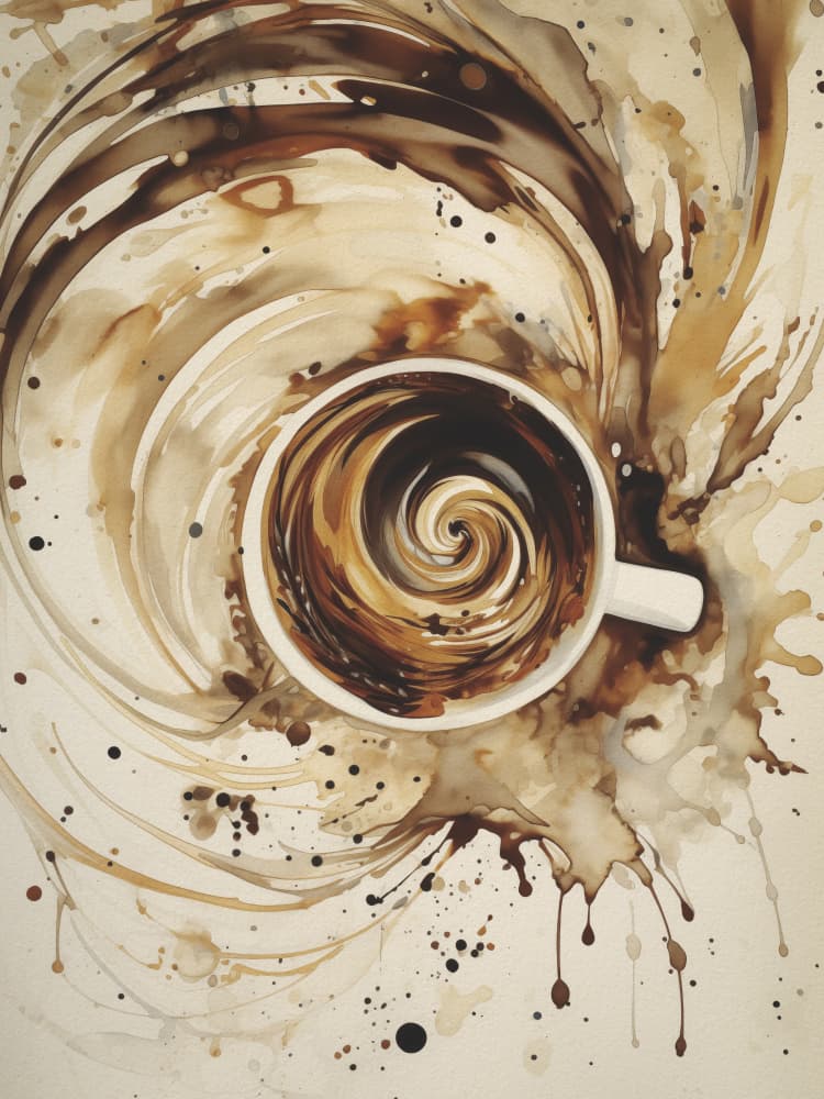 Coffee Swirl Splash by Andreas Magnusson — canvas wall art