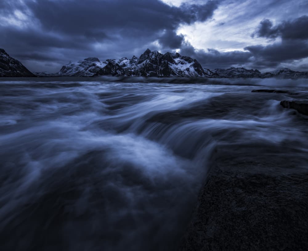 Moody Mountain Flow by Judy Tseng — canvas wall art