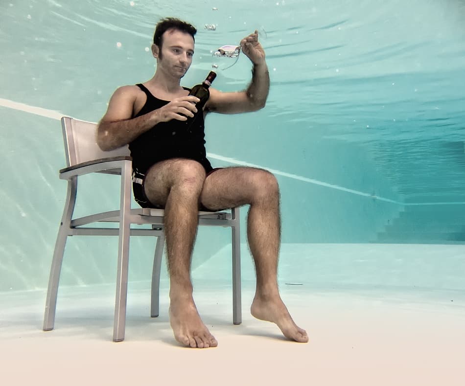 Surreal Pool Drinker by Andrea Auf dem Brinke — canvas wall art