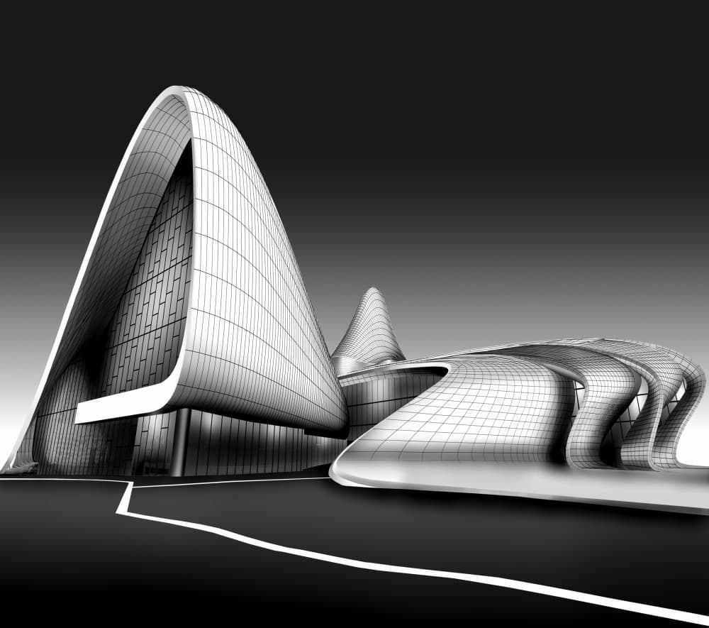 Modern Curved Architecture by jordiegeatorrent — canvas wall art