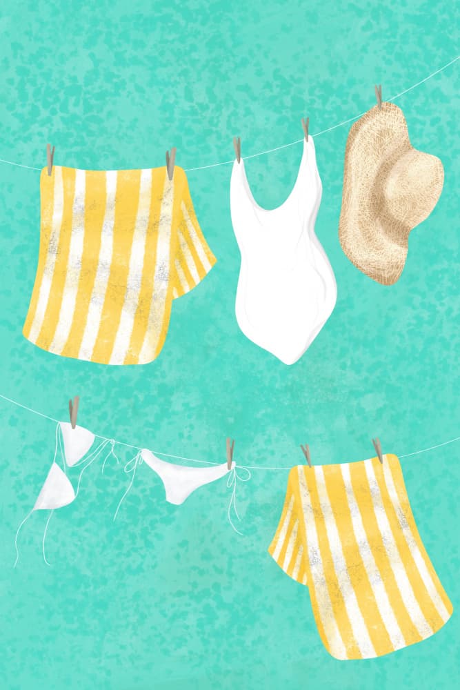Summer Laundry Day by EMELIEmaria — canvas wall art