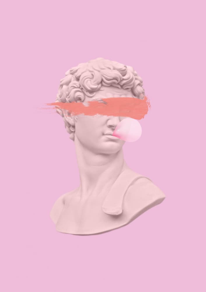 Pink Bubblegum David by Talitha McQueen — canvas wall art