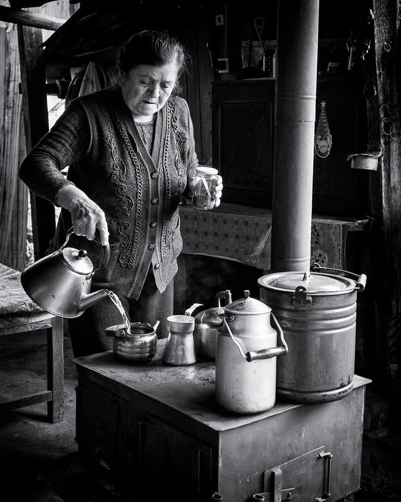 Elderly Woman's Kitchen by Marcel Rebro — canvas wall art