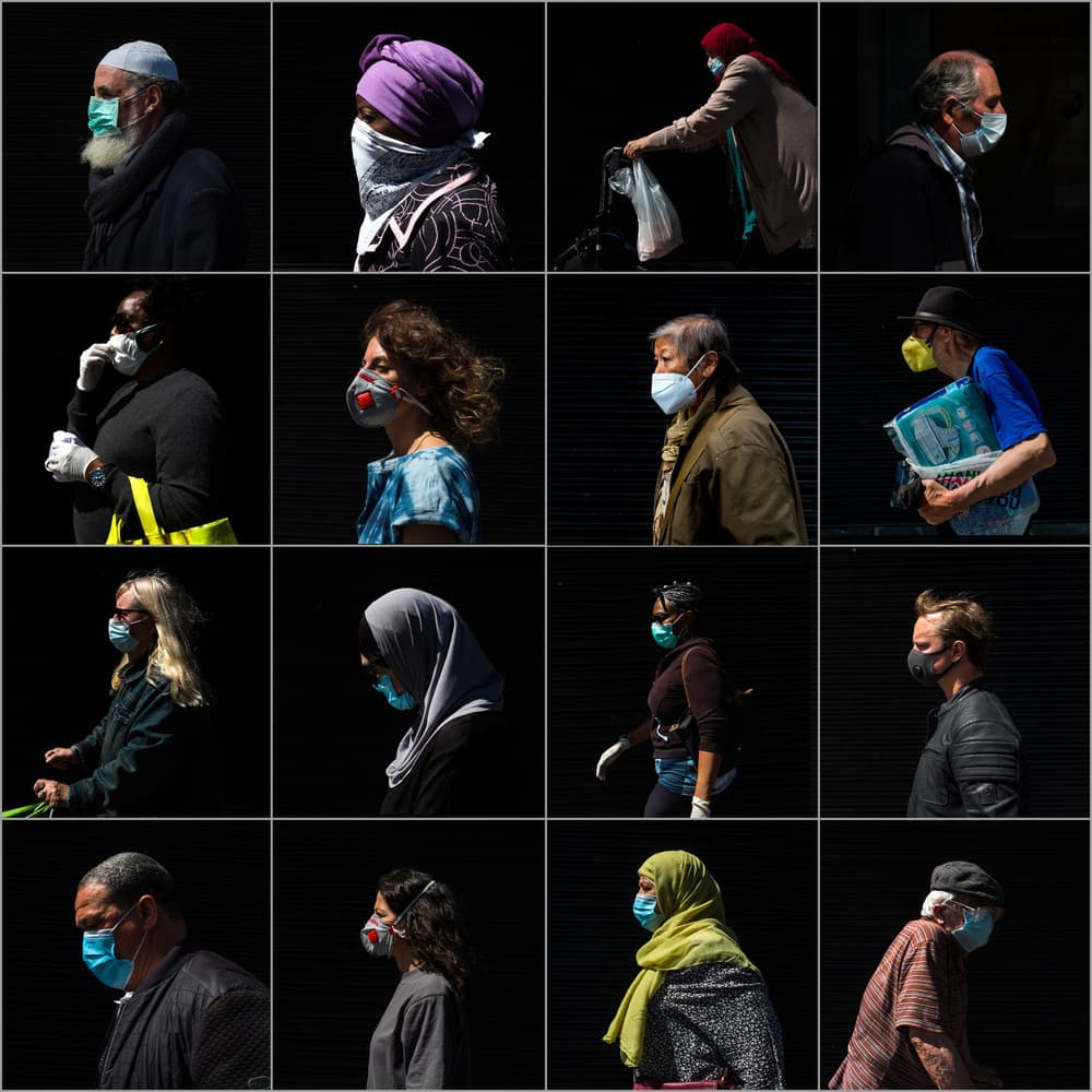 Masked Faces of Humanity by Lorenzo Grifantini — canvas wall art