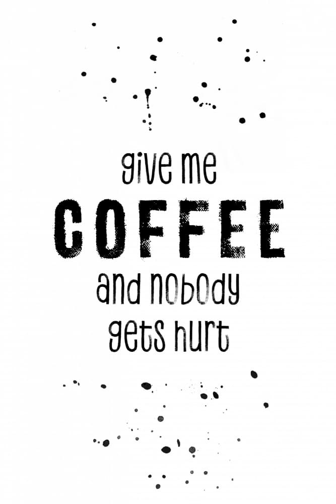 Coffee Fix Humorous Text by Melanie Viola — canvas wall art