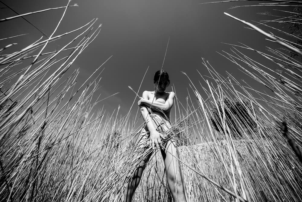Wild Grass Woman by Bogdan Bouşcă — canvas wall art