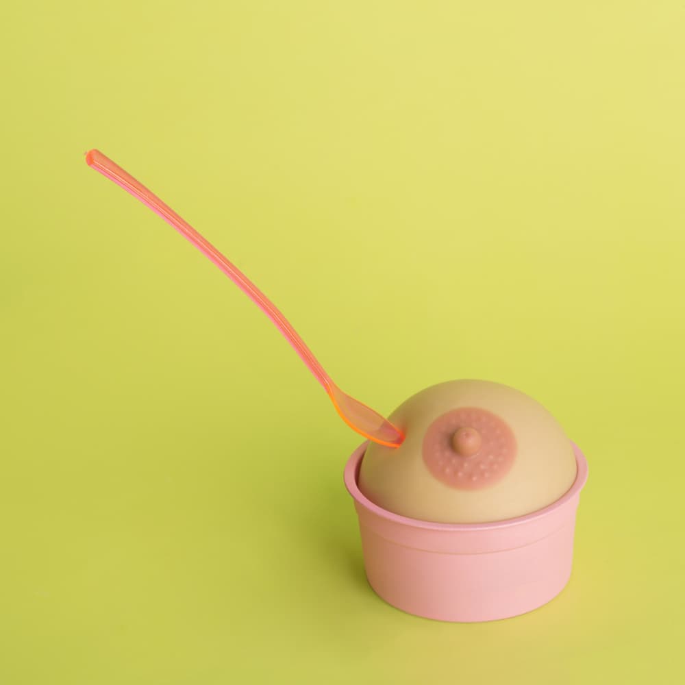 Nipple Cup With Spoon by Julia Ramiro — canvas wall art