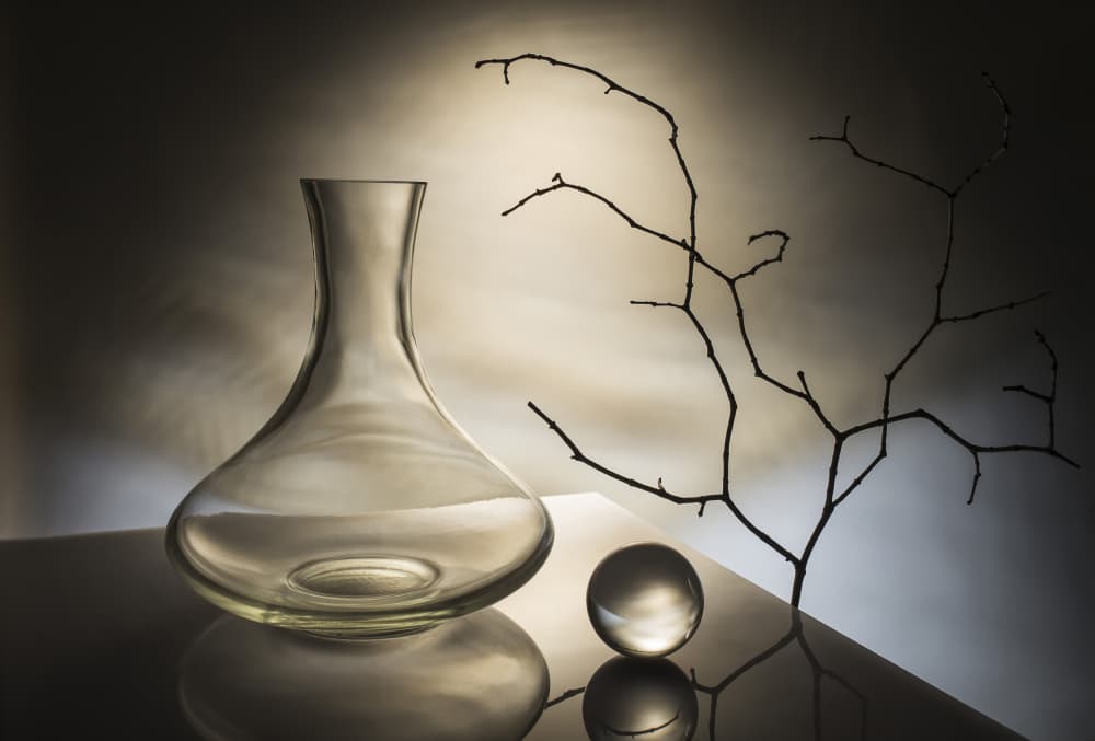 Elegant Decanter Still Life by Evgeniy Popov — canvas wall art