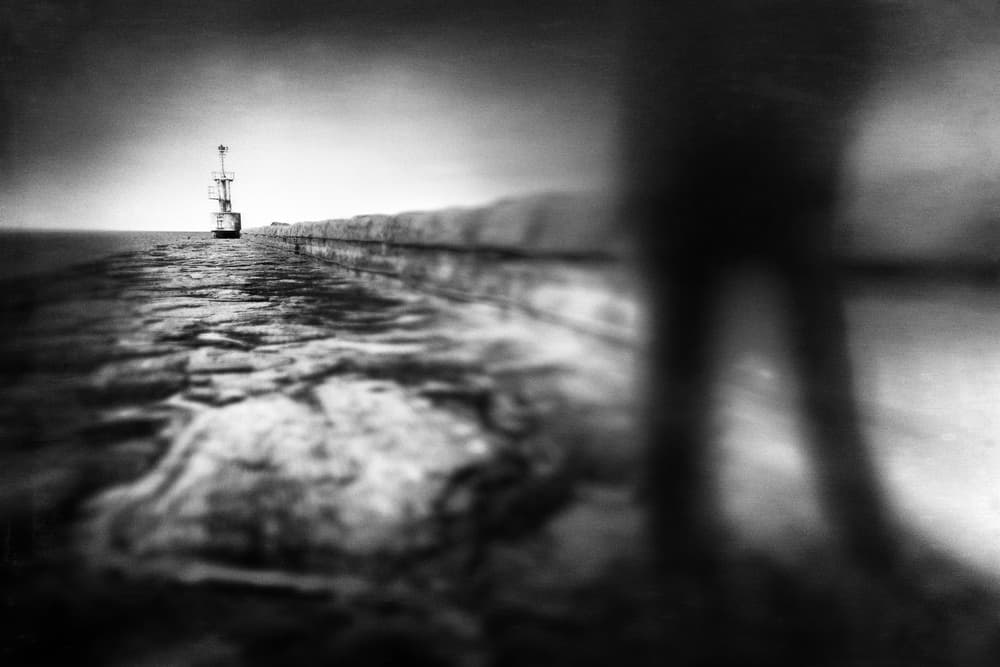 Blurred Figure On Pier by Gustav Davidsson — canvas wall art