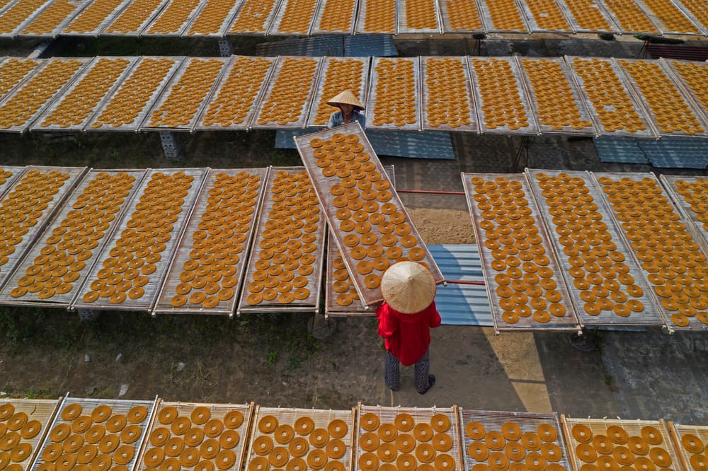 Sun Drying Patterns by Azim Khan Ronnie — canvas wall art