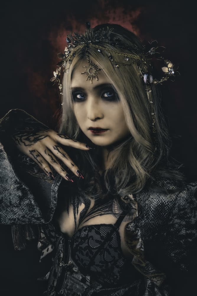 Gothic Sorceress Portrait by KOIKI — canvas wall art