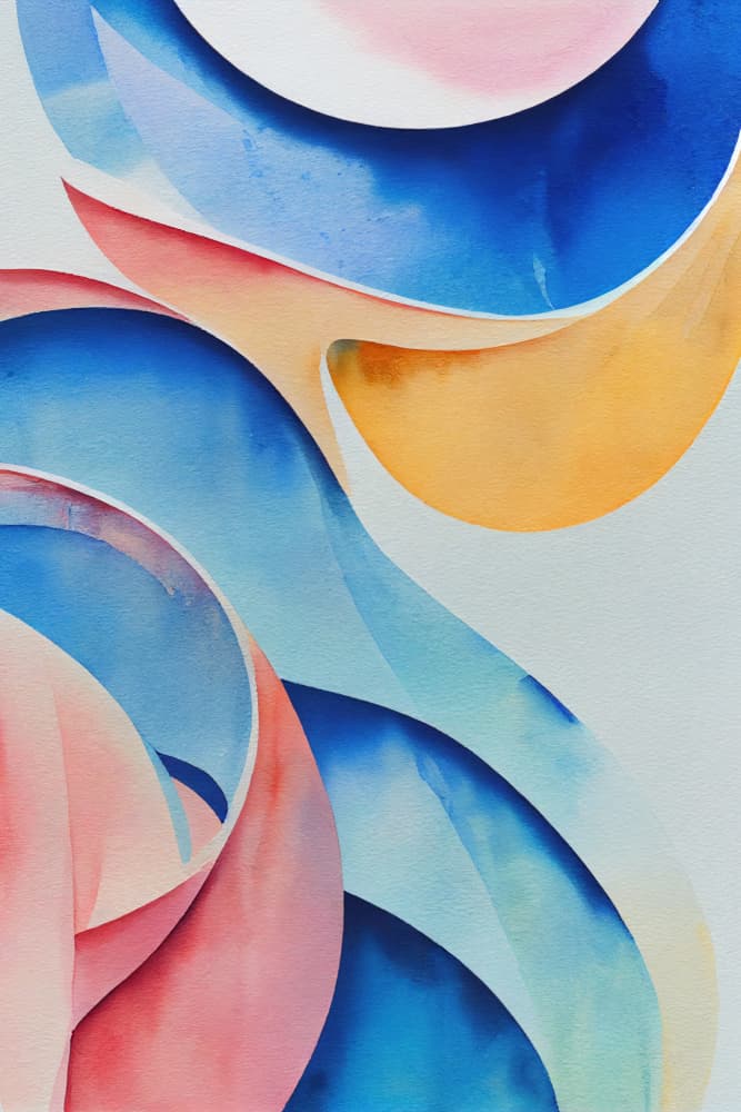 Flowing Watercolor Abstract by Mauro — canvas wall art