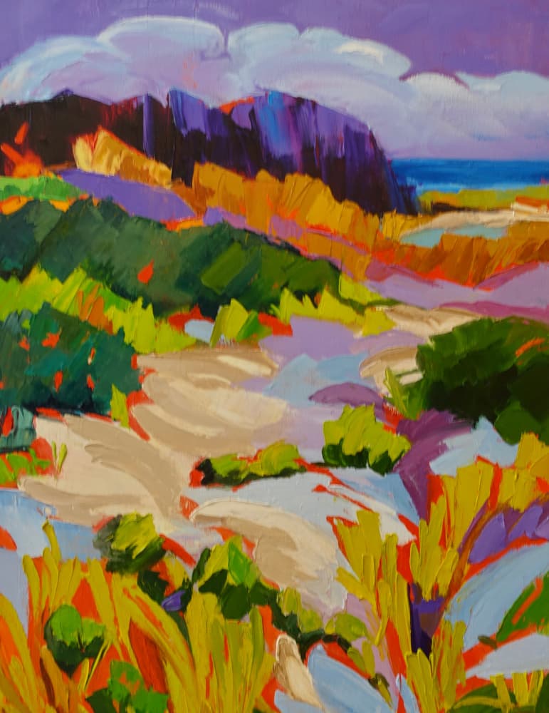 Vibrant Coastal Landscape by Maxine Shore — canvas wall art