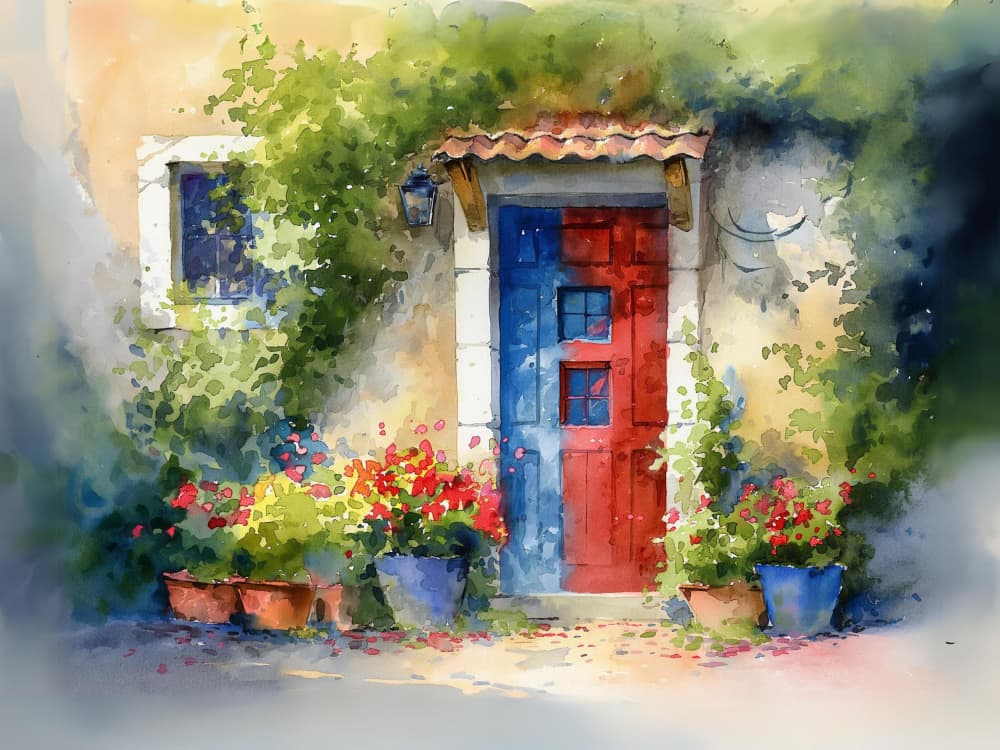Charming European Doorway by Tonya van Schalkwyk — canvas wall art