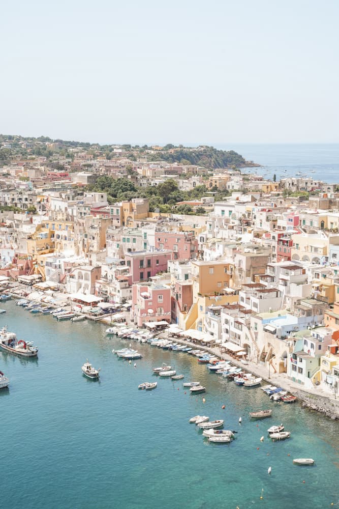 Vibrant Italian Coastal Town by Henrike Schenk — canvas wall art