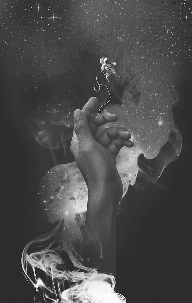 Hand Reaching Stars by Robert Farkas — canvas wall art
