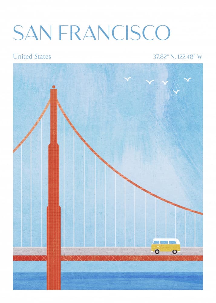Golden Gate San Francisco by longwayhome — canvas wall art