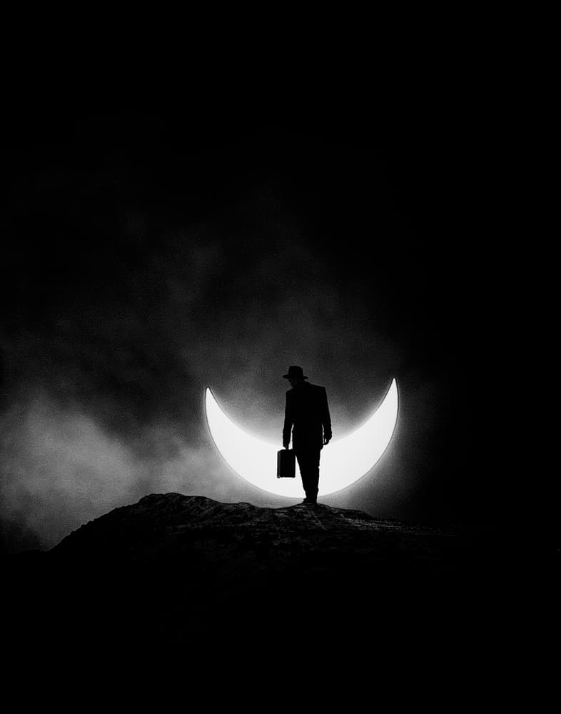 Mysterious Moon Journey by Andi Halil — canvas wall art