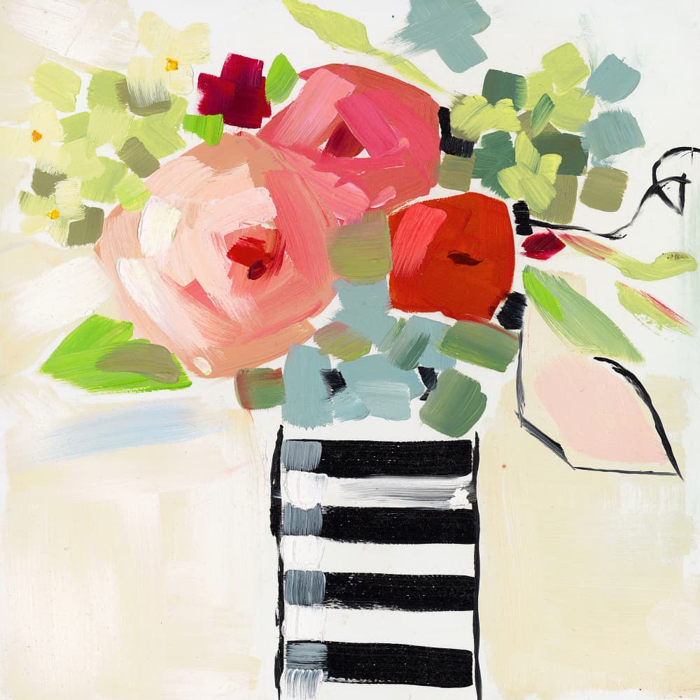 Black and White Vase by Jenny Westenhofer — canvas wall art