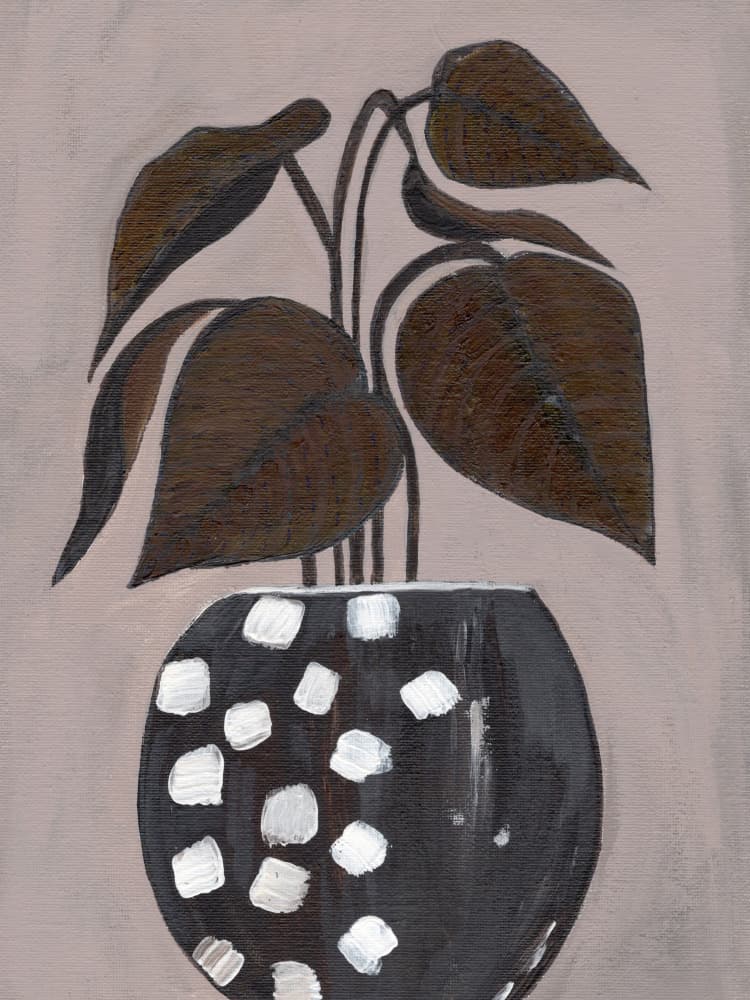 Polka Dot Houseplant by Nikita Jariwala — canvas wall art