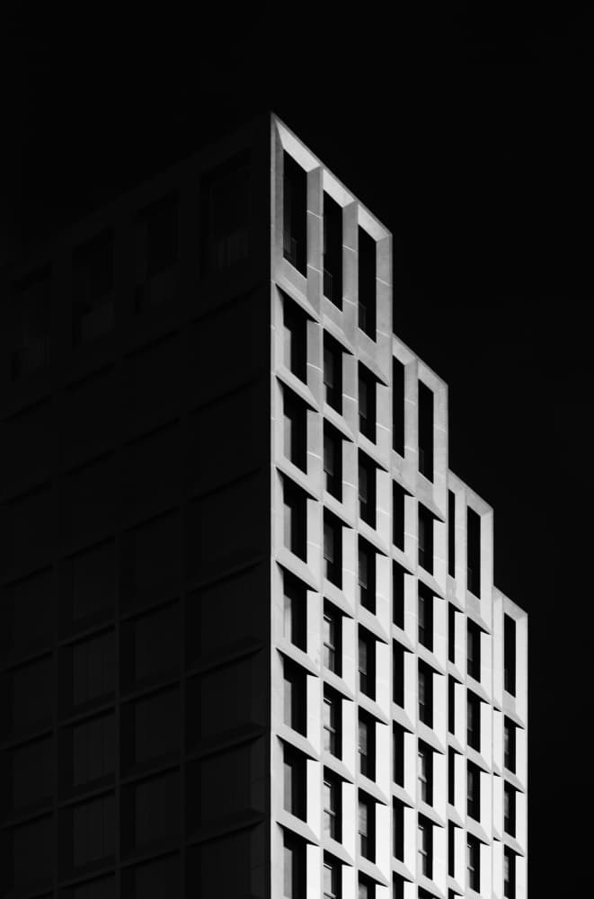 Dramatic Building Geometry by Swen MUN — canvas wall art