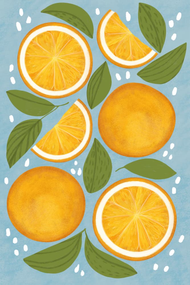 Sunny Orange Refresh by EMELIEmaria — canvas wall art