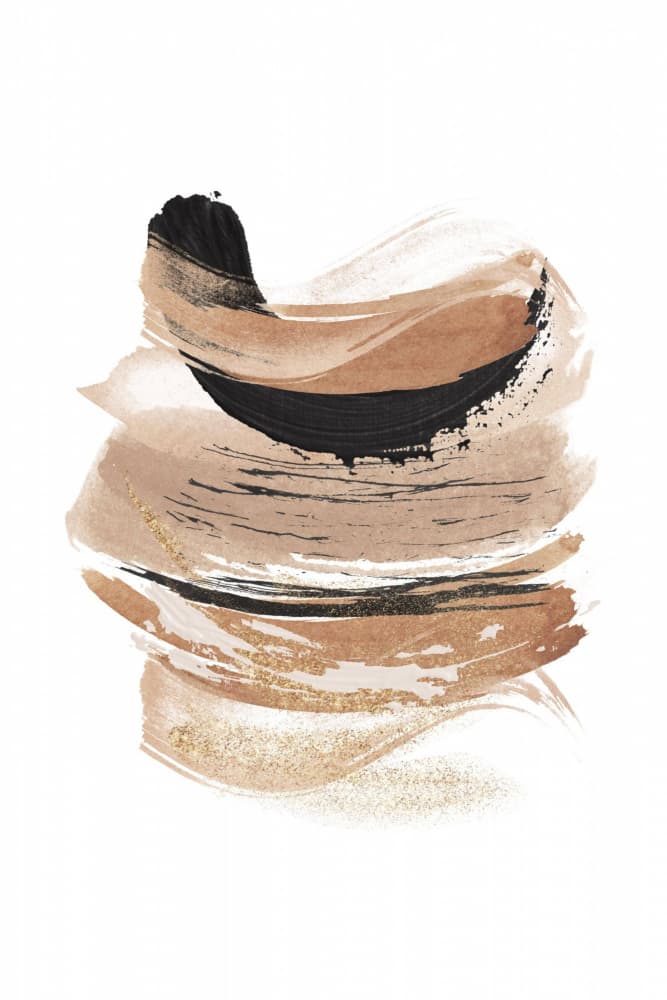 Abstract Gold Brushstrokes by Sally Ann Moss — canvas wall art