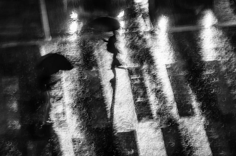Night Street Umbrellas by HAN dong hee — canvas wall art