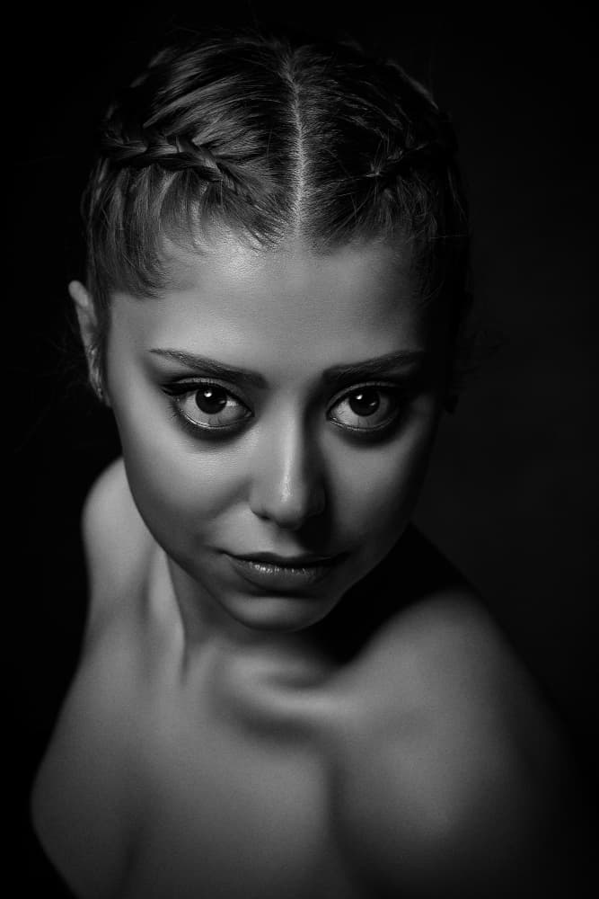 Intense Gaze Portrait by Glamour Studio — canvas wall art