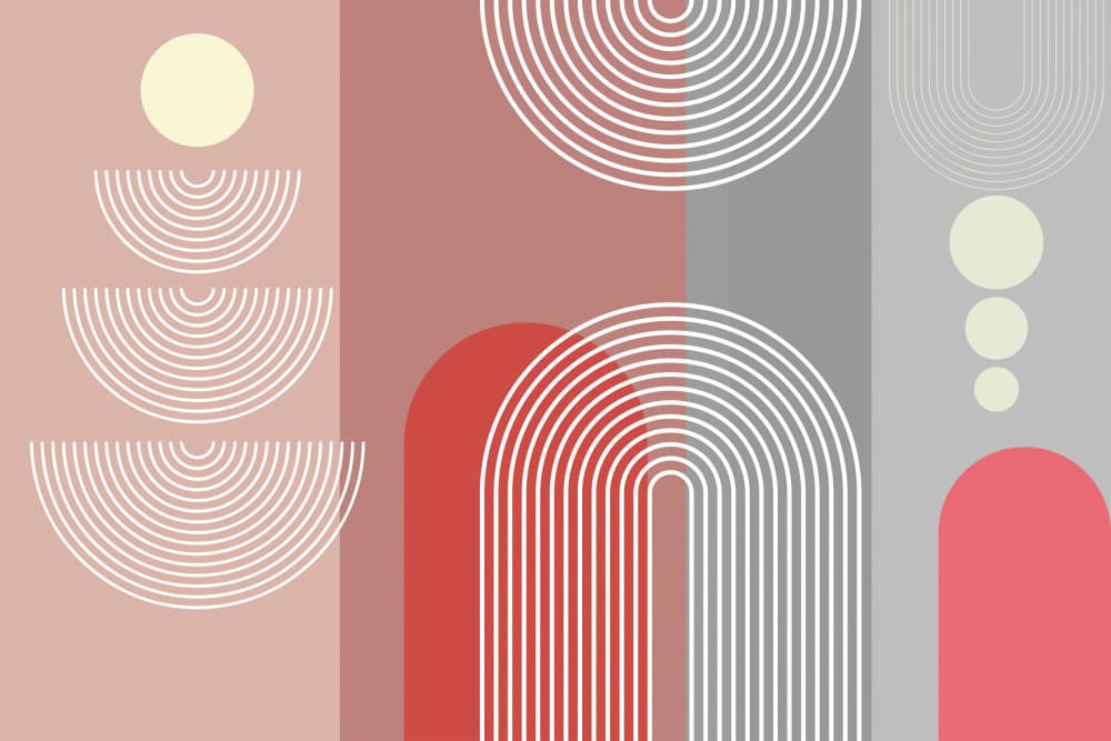 Boho Geometric Arches by Sue Skellern — canvas wall art