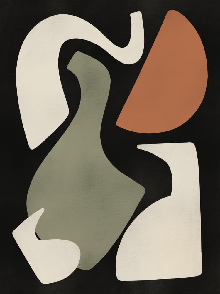 Modern Organic Shapes by Little Dean — canvas wall art