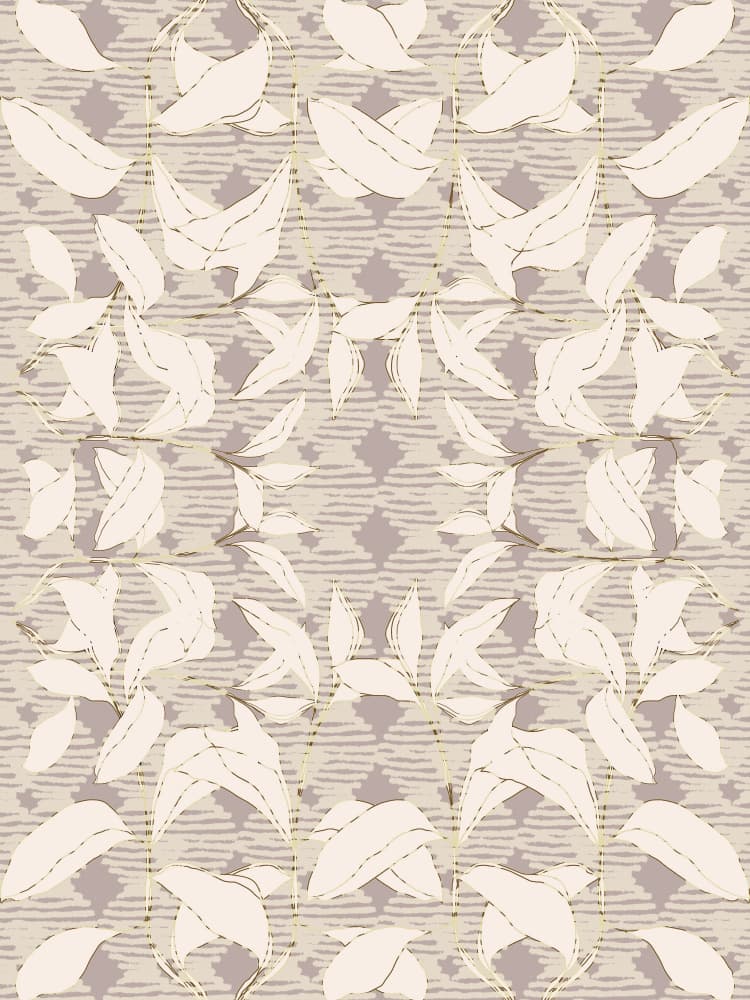 Golden Botanical Pattern by Gemma Bardot — canvas wall art