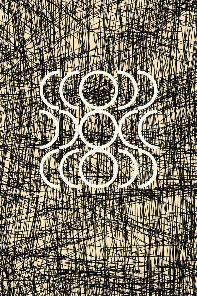Abstract Moon Phase Pattern by Petr Strnad — canvas wall art